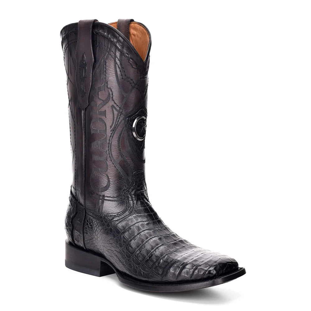 CUADRA_MENS_BLACK_CAIMANSQUARE_TOE_WESTERN_BOOT-SANCHEZ_SONS-CU419EE_3/4_profile