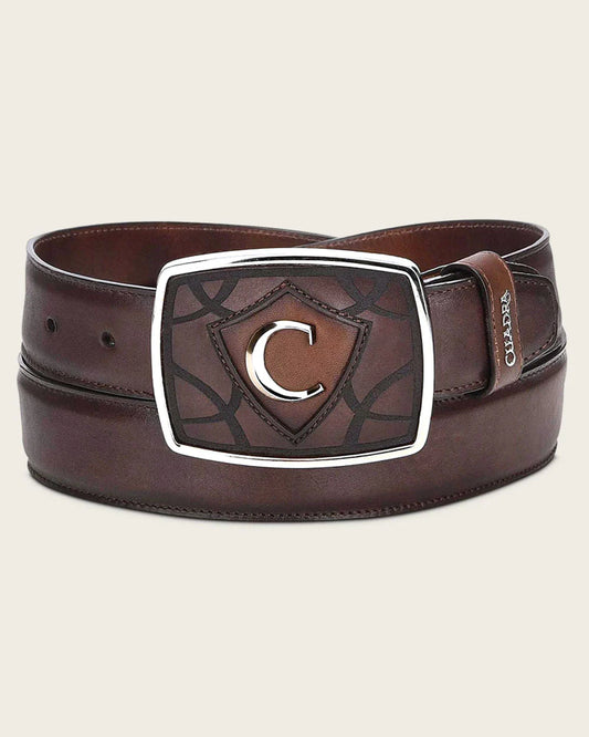 Cuadra Brown western bovine Belt