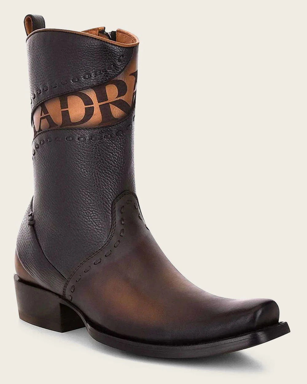 Cudra Urban Engraved Brown Leather Boot