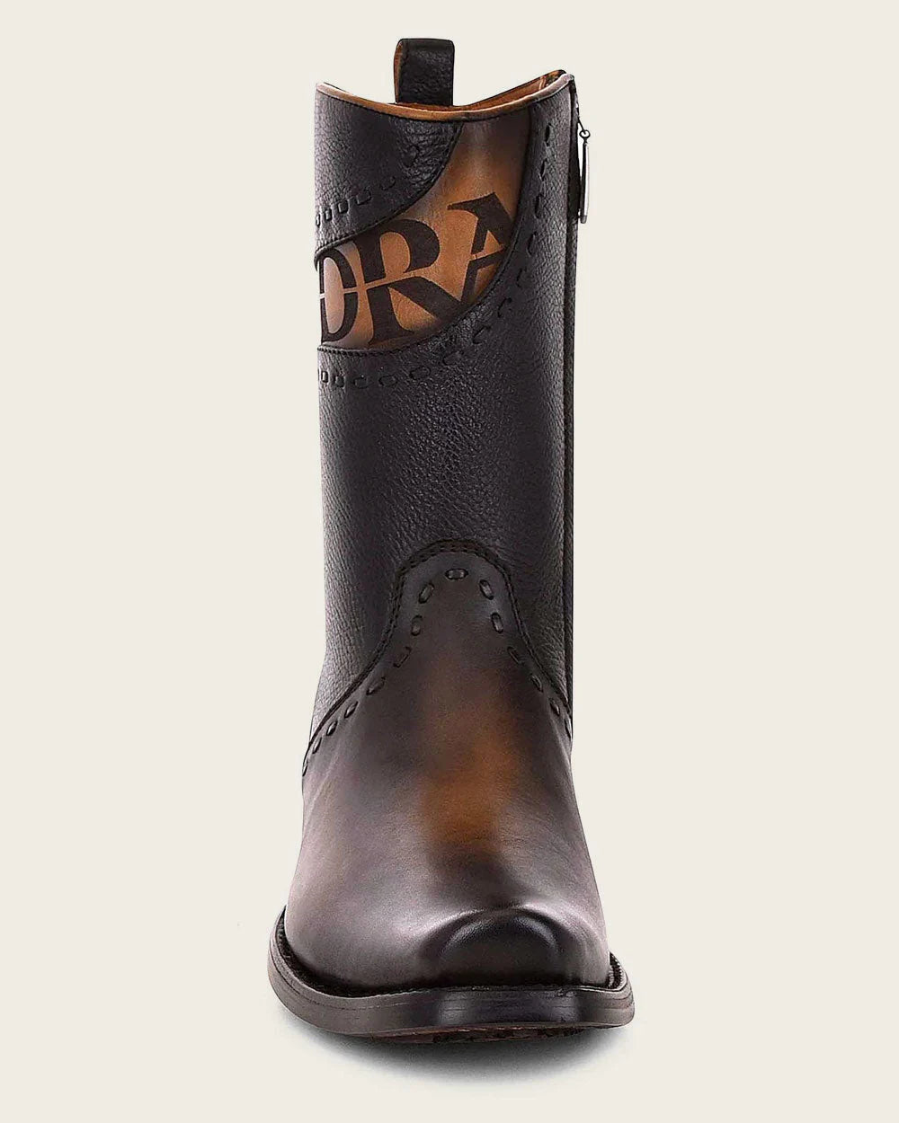 Cudra Urban Engraved Brown Leather Boot