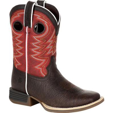 Durango Kid’s Dark Chestnut and Crimson Western Boot