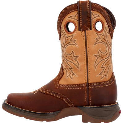 LIL’ REBEL™ BY DURANGO® LITTLE KIDS’ BROWN TAN WESTERN BOOT DBT0240C