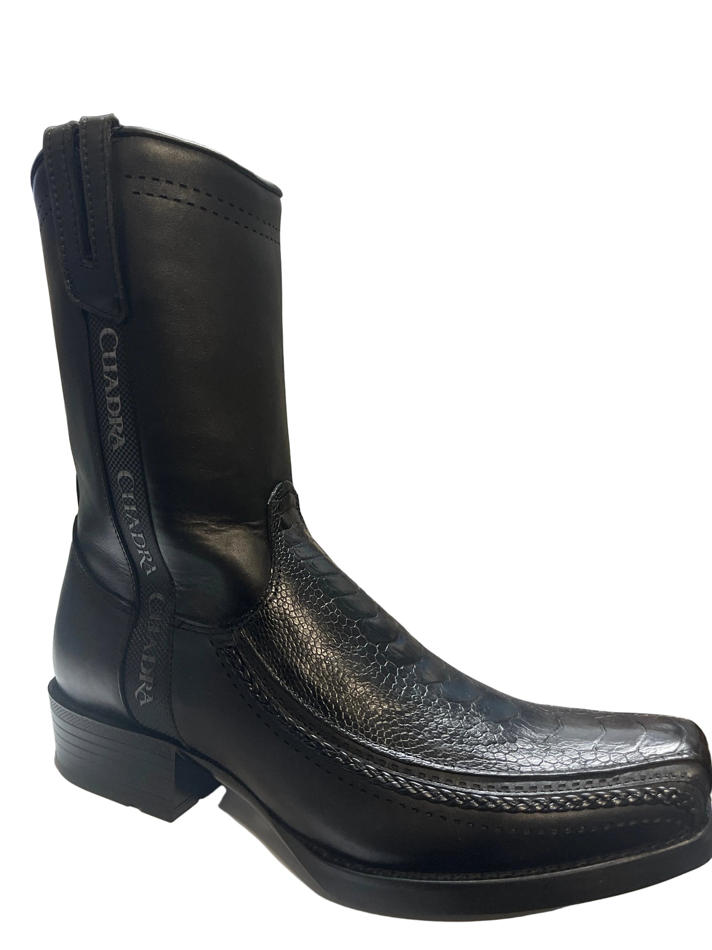 Cuadra Urban brown ostrich leg boot Black