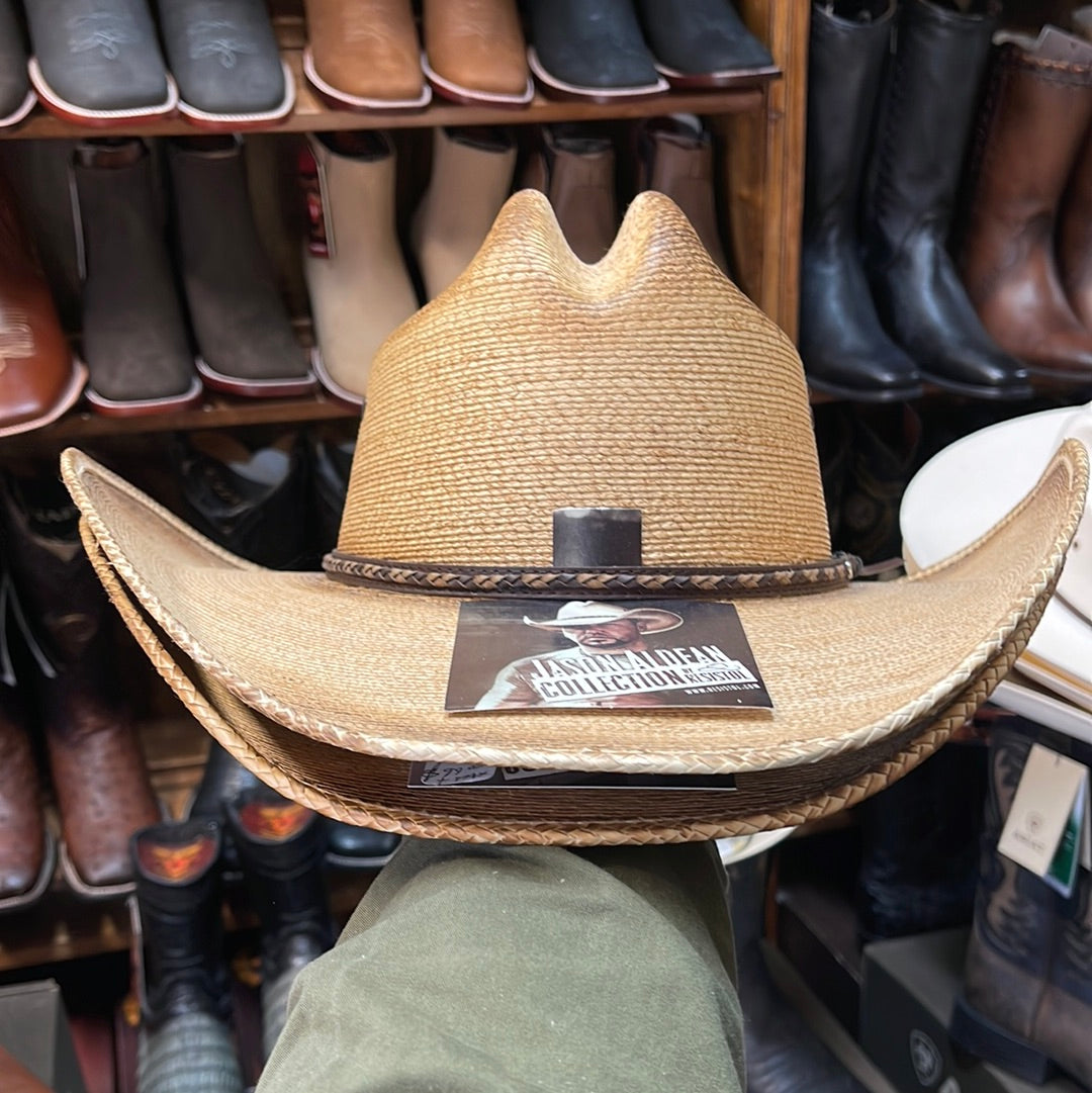 Jason aldean flamed/burned straw hat