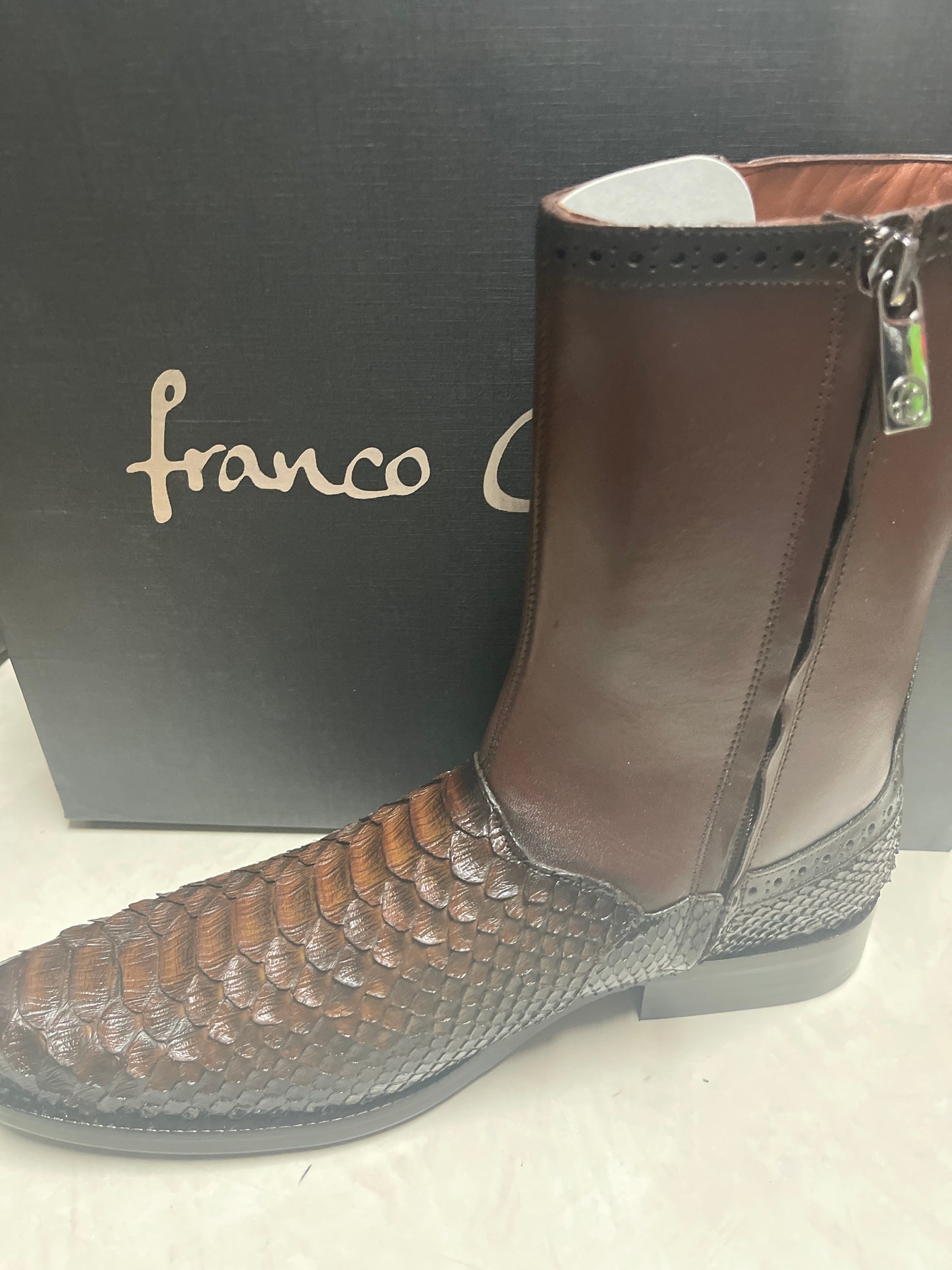 BOOT FRANCO CUADRA PYTHON HONEY  ALMOND COWHIDE