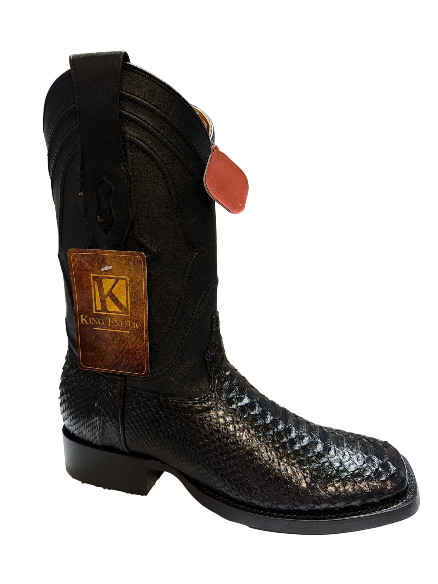King Exotic  Men's Exotic Python Western Boots  Square Toe