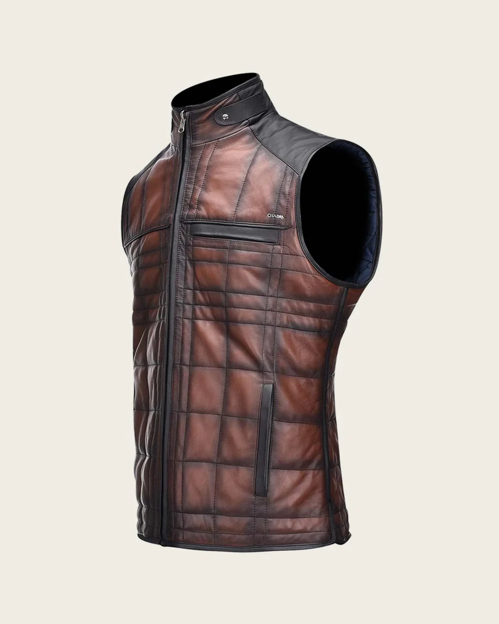 CUADRA Men's Brown Embroidered Vest