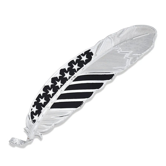 MONTANA SILVERSMITHS A Black Tie Affair Flag Hat Feather