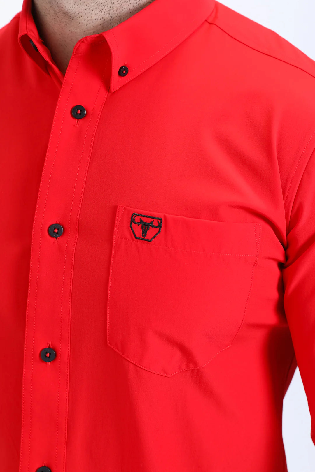 PWL10833 Red Platini  Men's Long Sleeve Shirt