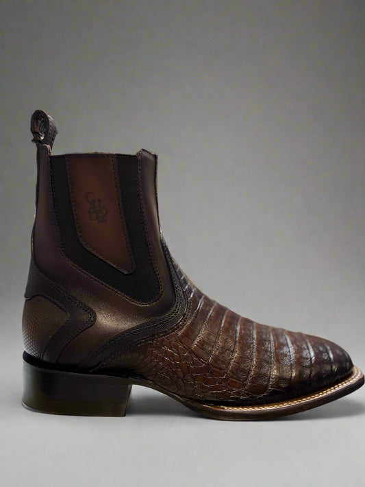 CUADRA Men's Brown Caiman Belly Botin
