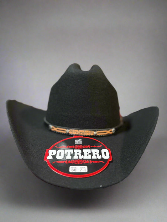 POTRERO Men's Black 10X Felt Hat