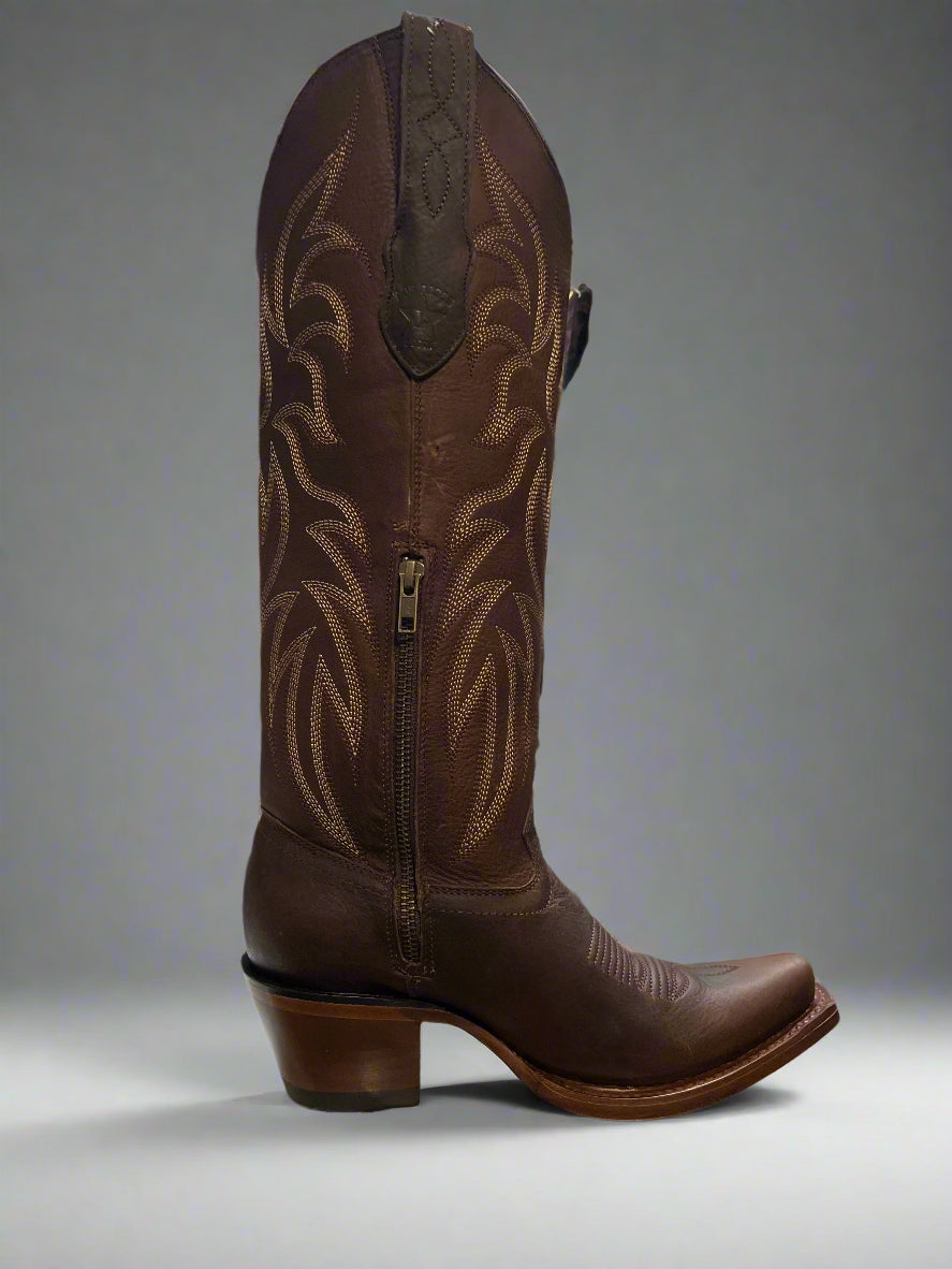 LOS ALTOS Women's Snip Toe Tall Shaft Rage Walnut Boots