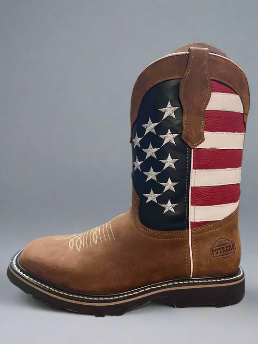 FINAL SALE POTRERO USA FLAG WORK BOOT