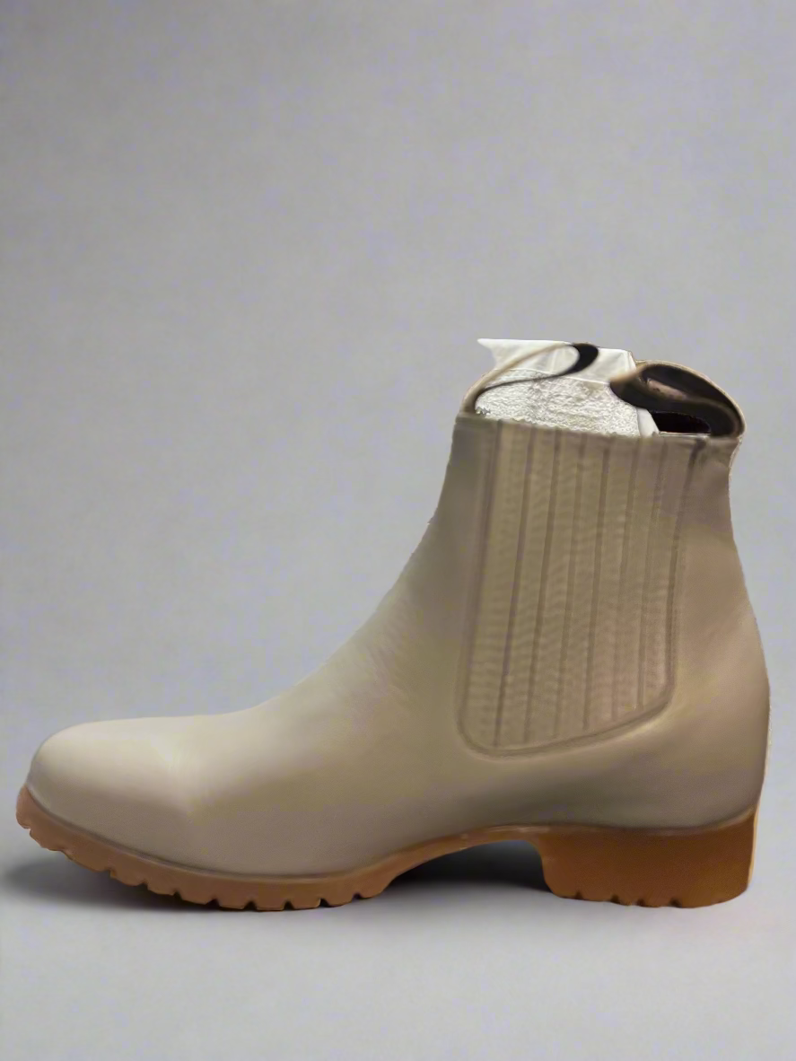 WHITE DIAMONDS Men's Napa Charro Hueso Piel Rubber Sole Botin