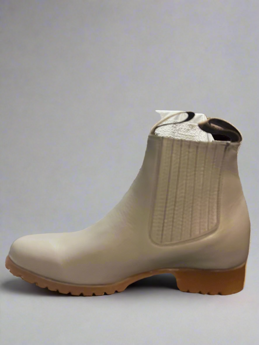WHITE DIAMONDS Men's Napa Charro Hueso Piel Rubber Sole Botin