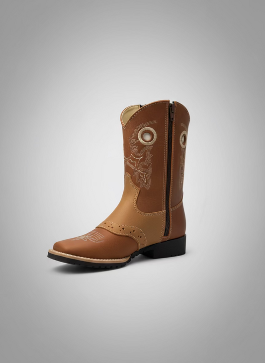 WHITE DIAMONDS Zipper Youth Crazy Rodeo Miel Boot