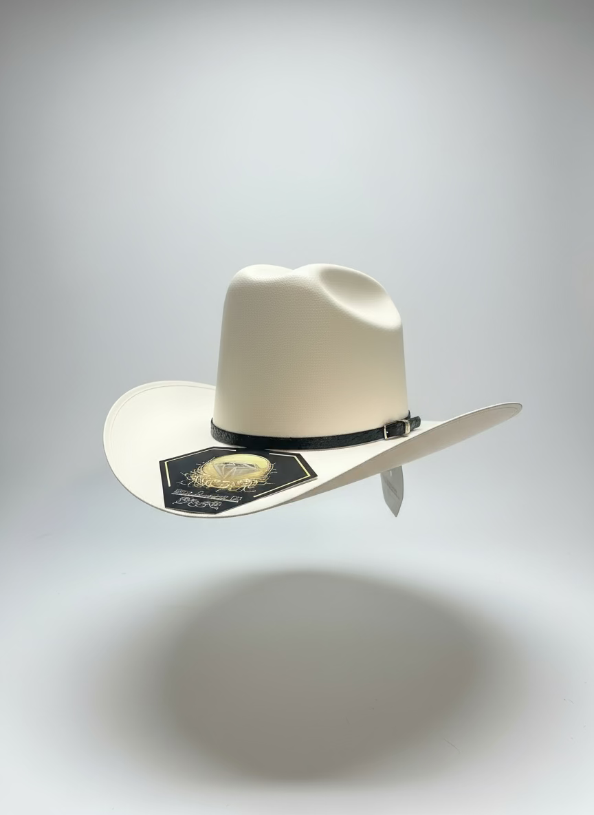 WHITE DIAMONDS Men's San Judas 100X Copa Alta 3.5" Straw Hat