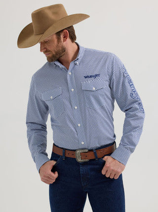 WRANGLER MENS LONG SLEEVE BLUE