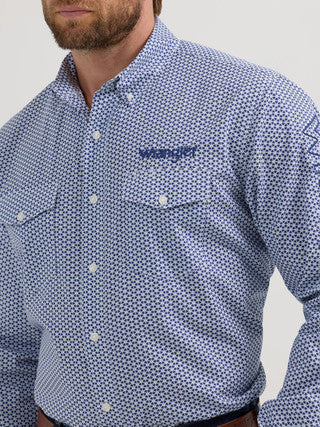 WRANGLER MENS LONG SLEEVE BLUE