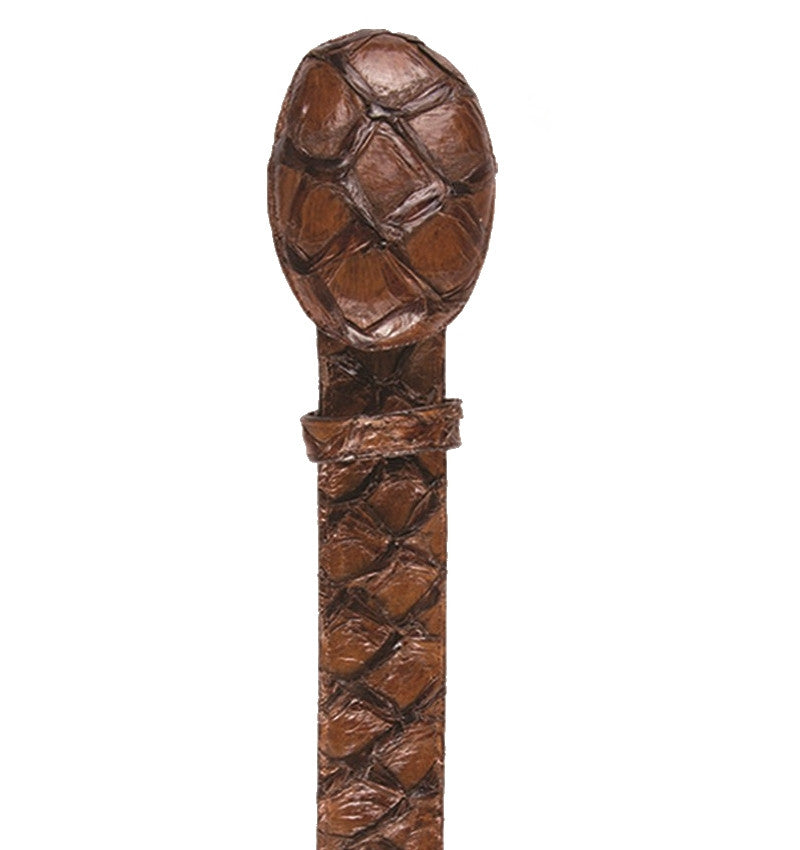 Los Altos Genuine Pirarucu Western Fashion Belt - Brown Rustic