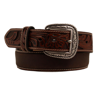 ARIAT Men's Brown Tooled Leather Belt
