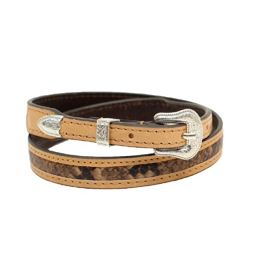 3D Brown Snakeskin Hatband