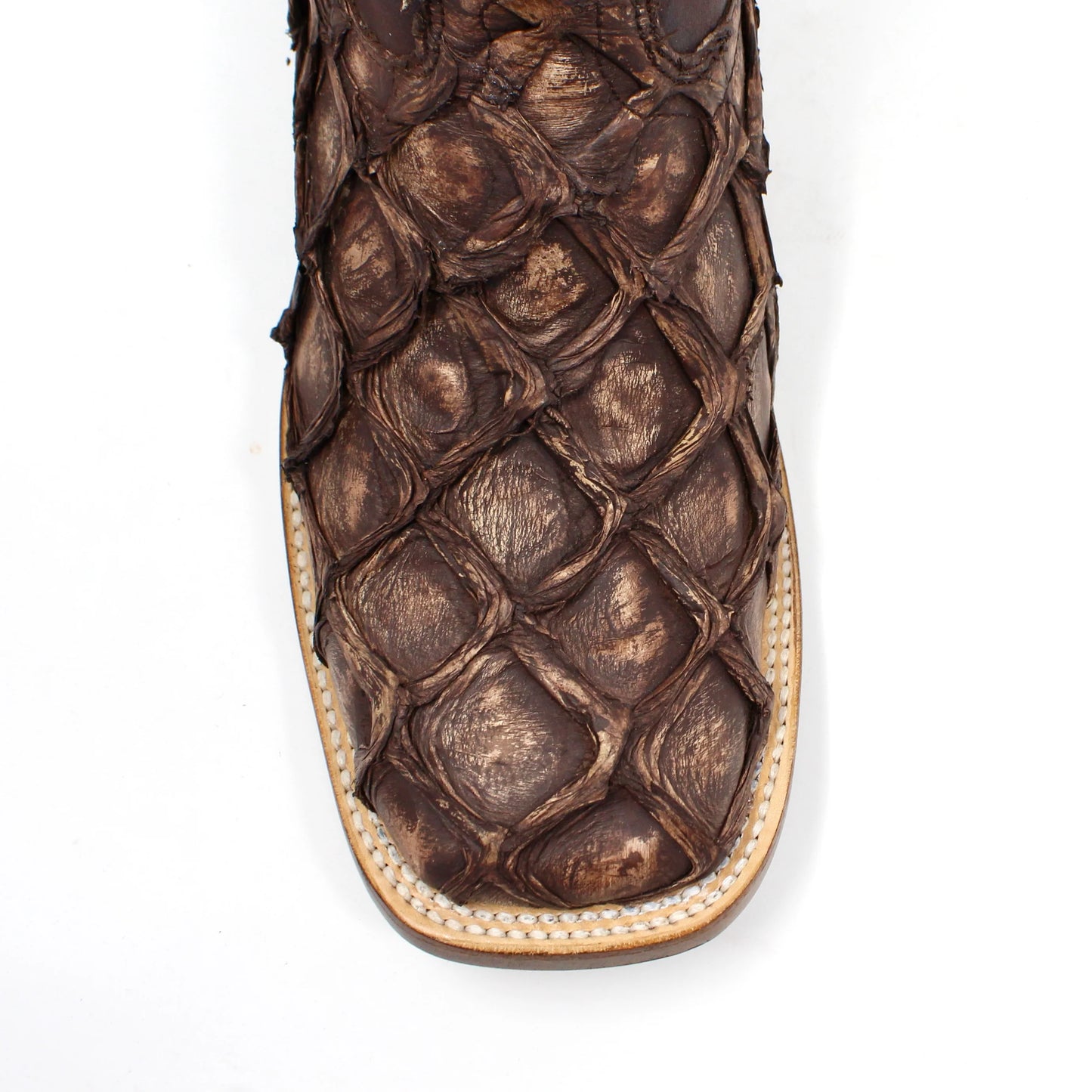 Los Altos Pirarucu Square Toe Cowboy Boot - Café Rustico