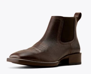 Ariat Men's Booker Chelsea Wide Square Toe Chocolate Chip Western Boot