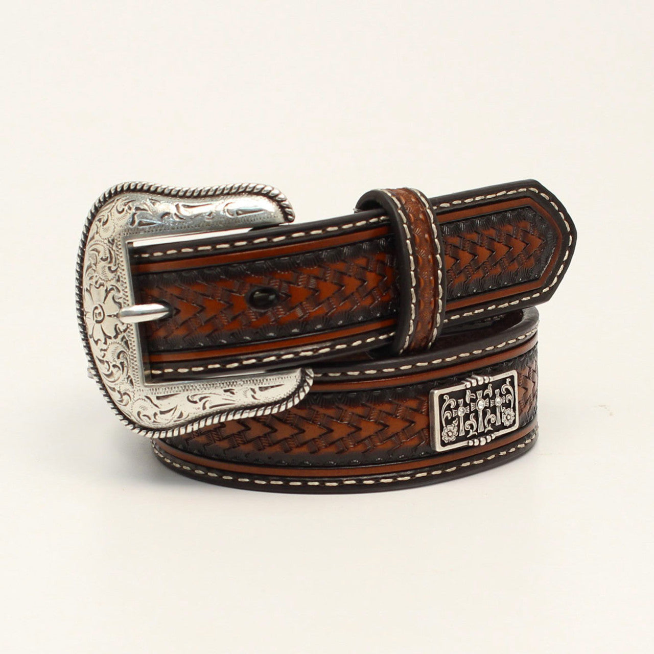 Nocona Silver Concho 3 Crosses Children's Belt