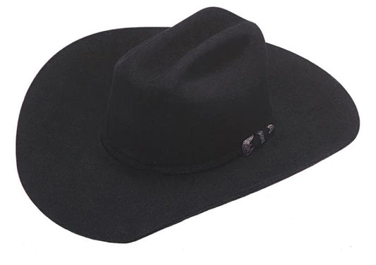 ARIAT Men's Black Felt Hat 6X