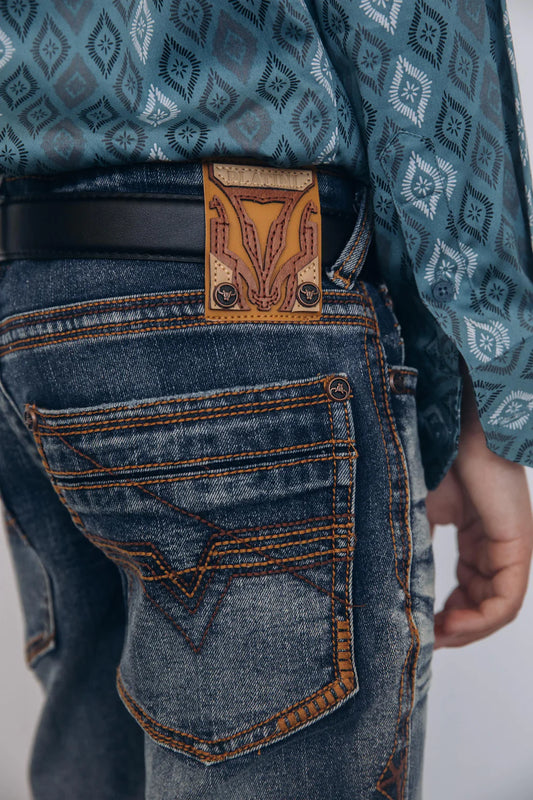 PLATINI Kid's Holt Blue Boot Cut Jeans