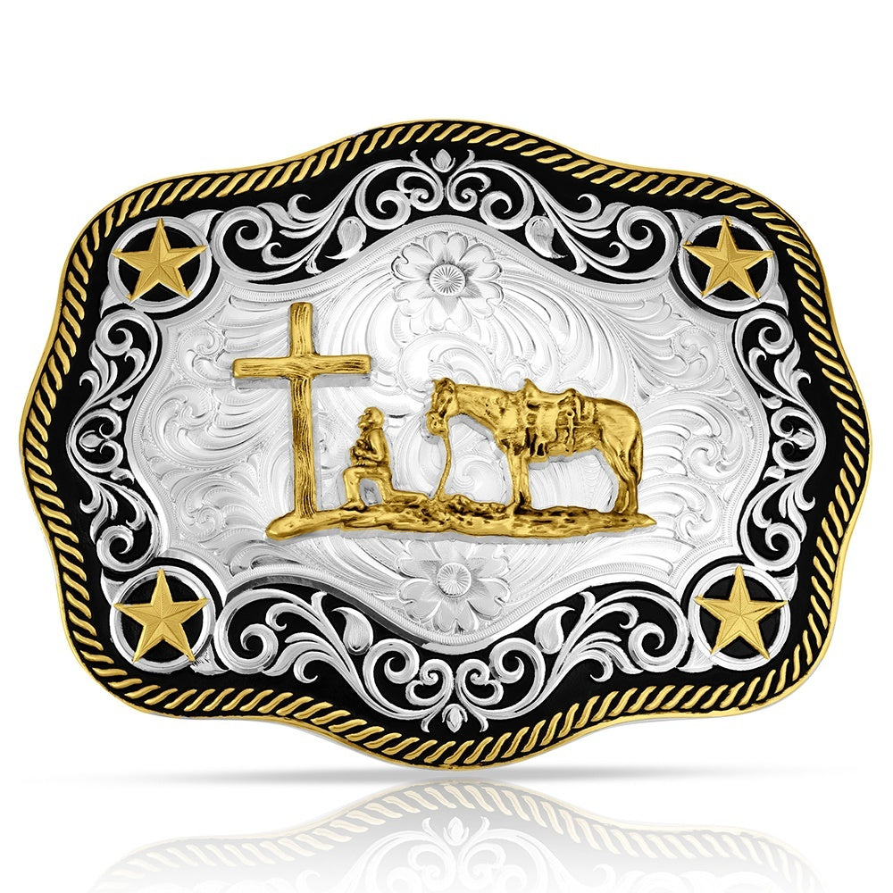 Four Star Buckle with Christian Cowboy
