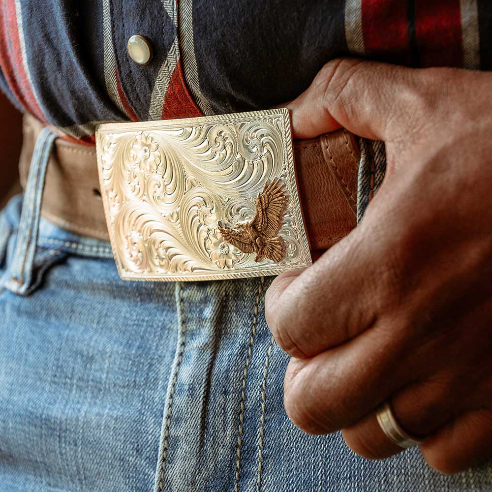 Montana Work Hard American Made Belt Buckle