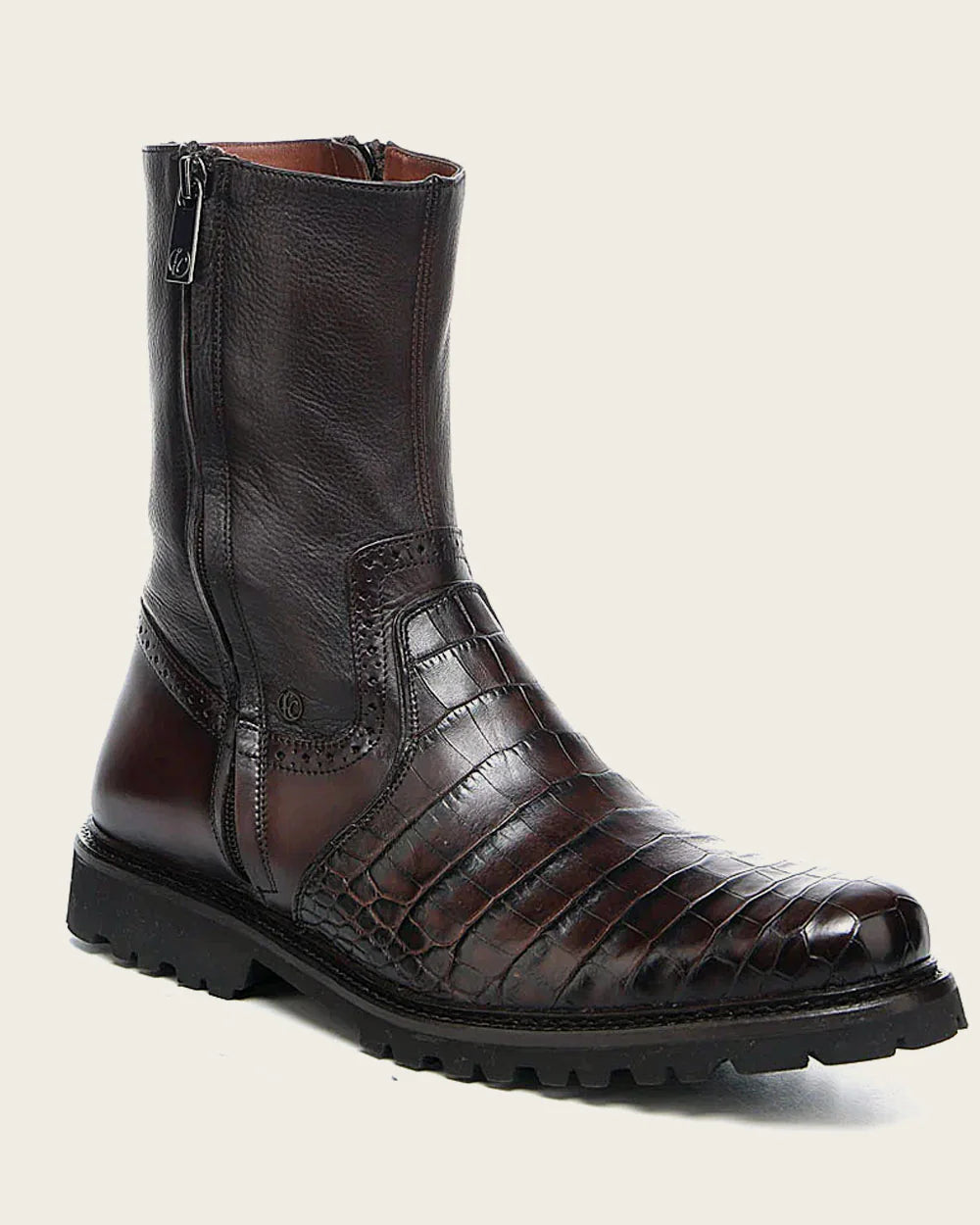 Cudra Brown Exotic Aligator Urban Boots