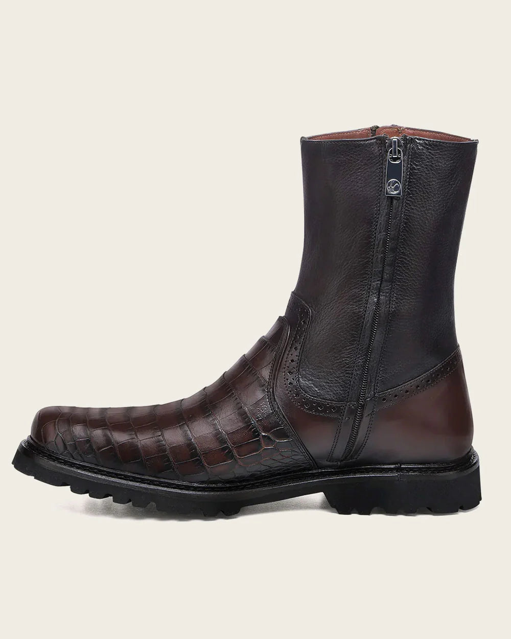 Cudra Brown Exotic Aligator Urban Boots