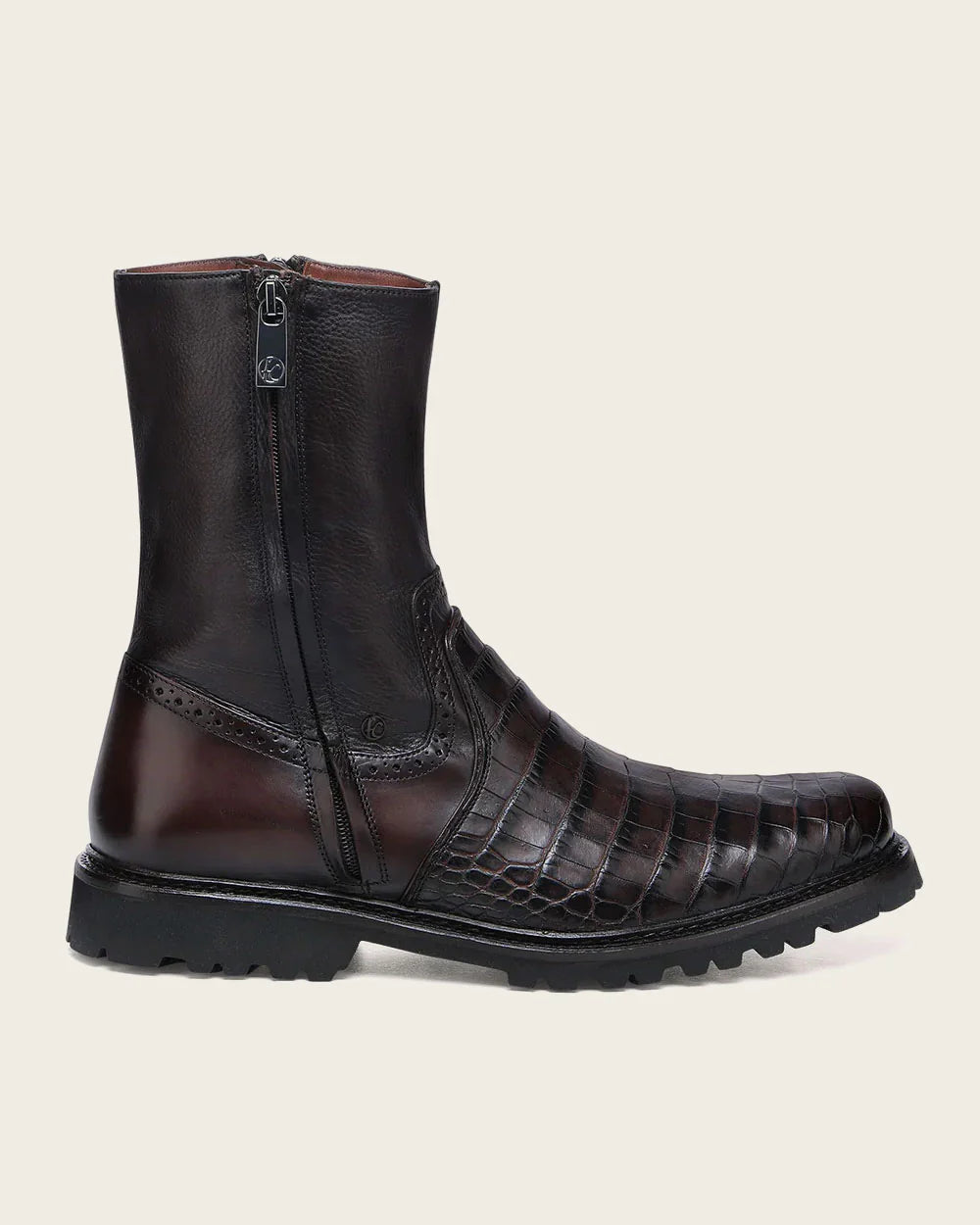 Cudra Brown Exotic Aligator Urban Boots