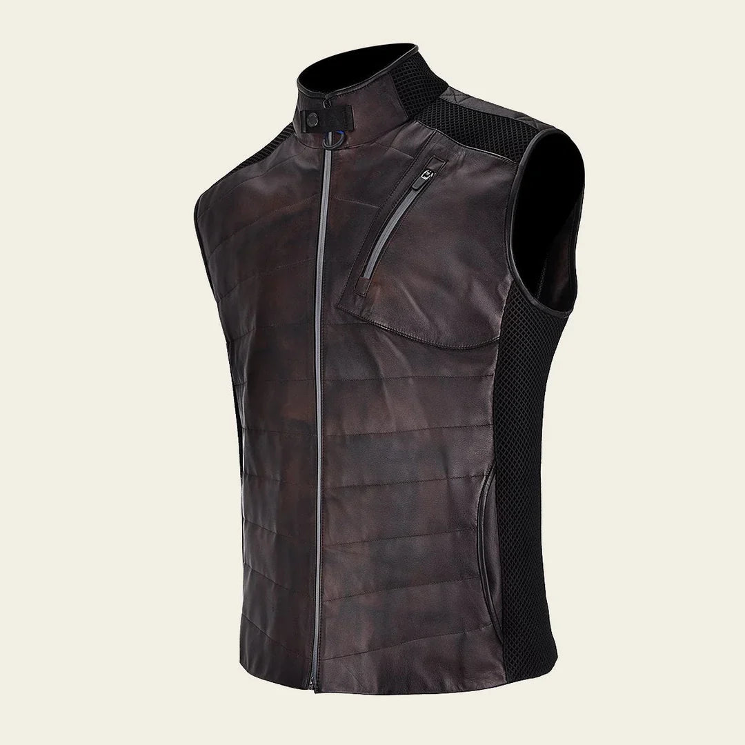 CUADRA Men's Chocolate Lambskin Vest