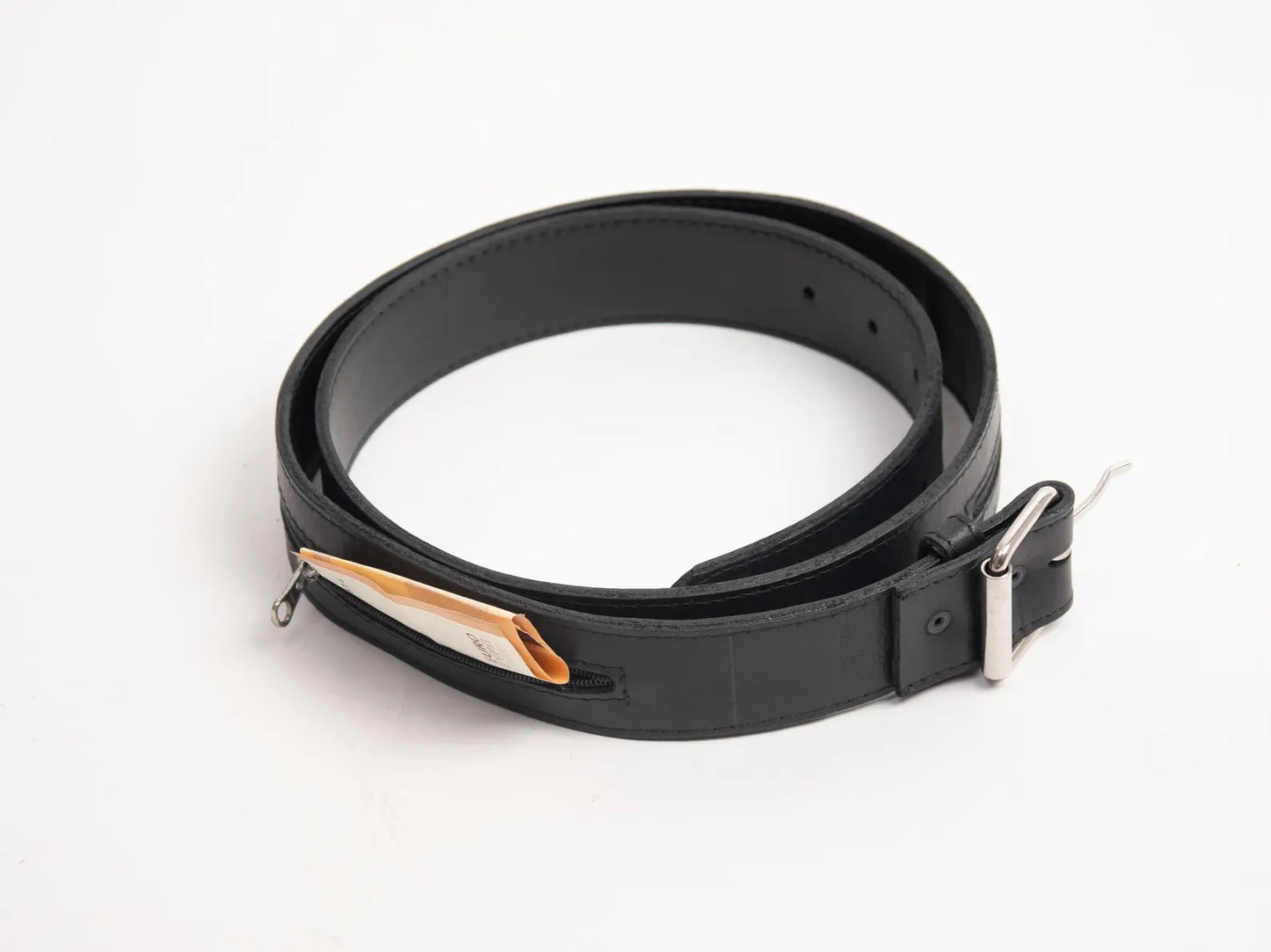 Mens Money Belt Theft-Proof Brown & Black – Full-Grain Leather