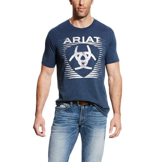 ARIAT  T SHIRT. NAVY HEATHER 10019779
