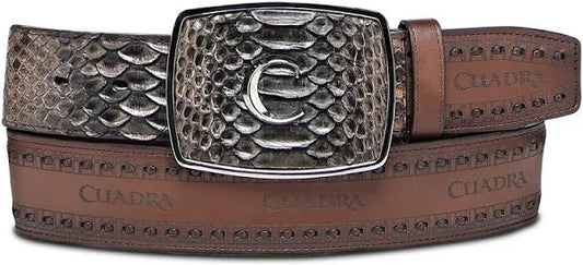 CUADRA Men's Brown Python Maverick Belt