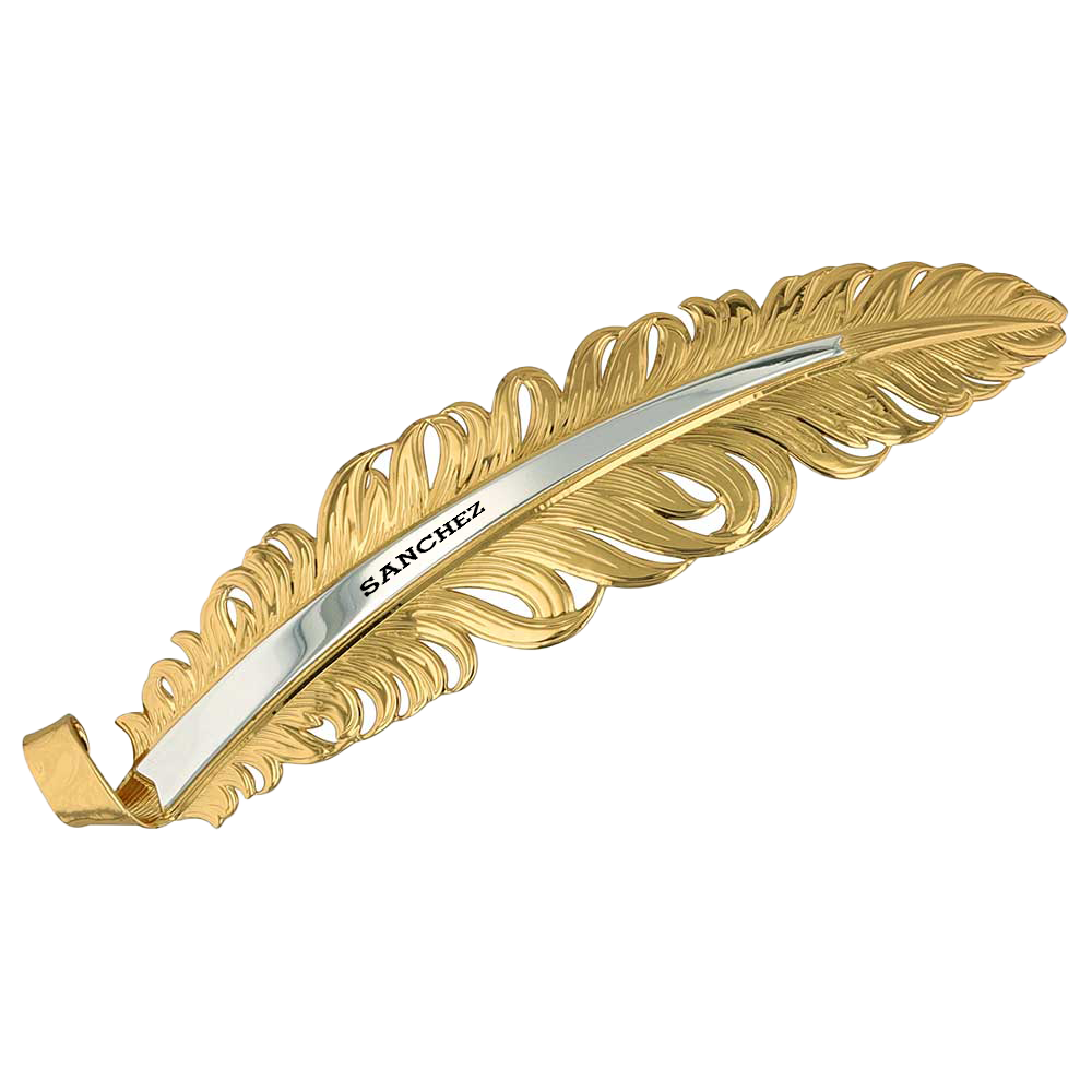 MONTANA SILVERSMITHS 'SANCHEZ' Gold Hat Feather