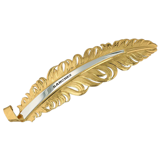 MONTANA SILVERSMITHS 'SANCHEZ' Gold Hat Feather