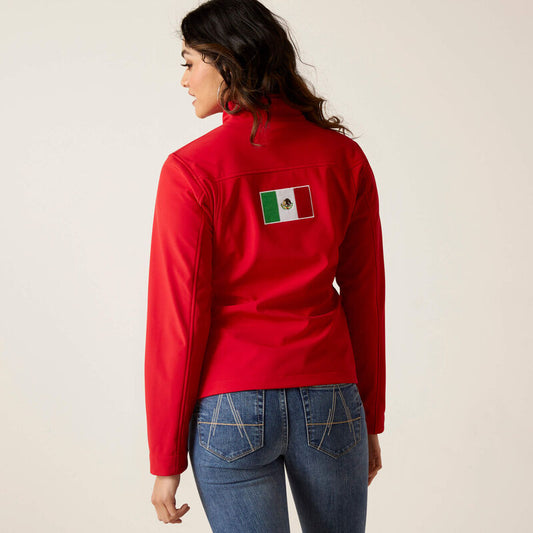 ARIAT WOMENS CLASSIC TEAM SOFTSHELL MEXICO JACKET RED