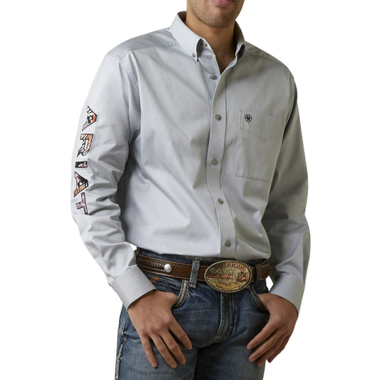 ARIAT MEN’S TEAM LOGO TWILL LS SHIRT