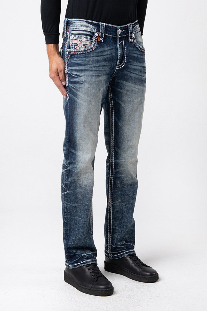 2024 Mens Rock Revival jeans straight